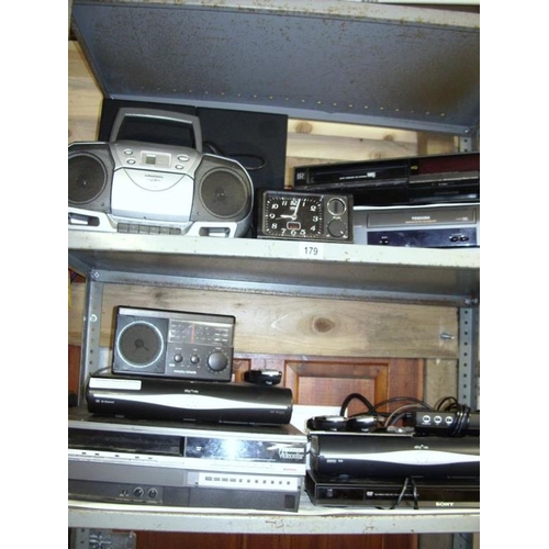 179 - 2 shelves of electrical items