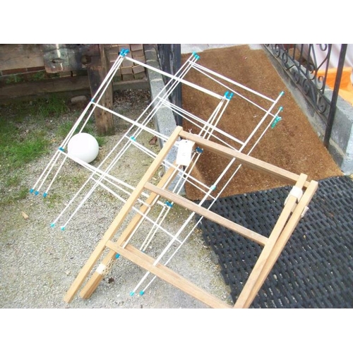 21 - A wooden airer & 2 others