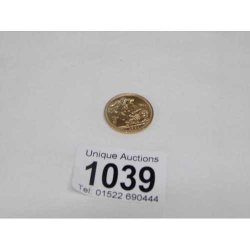 1039 - A 1980 Gold sovereign