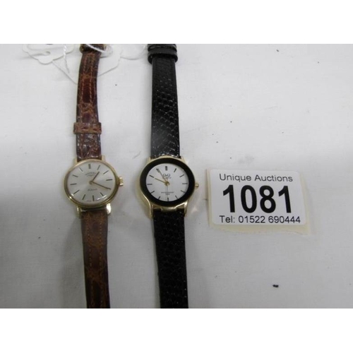 1081 - A Rotary 21 jewel ladies wrist watch and one other