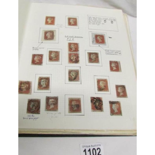 1102 - An important collection of GB stamps including 14 penny blacks, many Victorian twopenny blues and pe... 