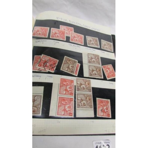 1102 - An important collection of GB stamps including 14 penny blacks, many Victorian twopenny blues and pe... 