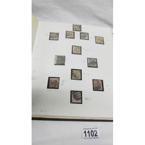 1102 - An important collection of GB stamps including 14 penny blacks, many Victorian twopenny blues and pe... 