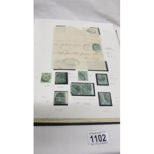 1102 - An important collection of GB stamps including 14 penny blacks, many Victorian twopenny blues and pe... 