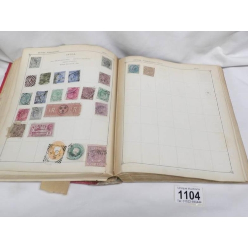 1104 - An album of stamps including Victorian penny reds, Australia Territories, Europe, USA etc