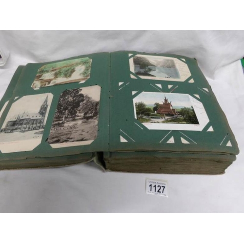 1127 - An album of approximately 367 postcards, european, South London, Fire Brigade etc, mainly Edwardian