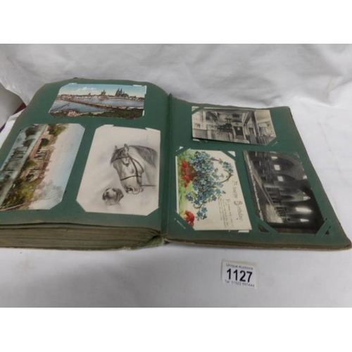 1127 - An album of approximately 367 postcards, european, South London, Fire Brigade etc, mainly Edwardian