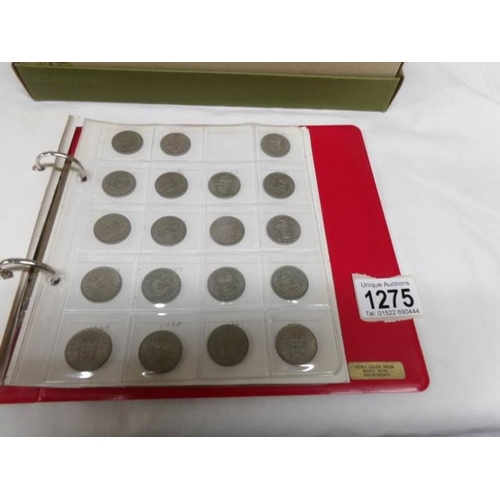 1275 - A large collection of coins in folders, loose and box including pre 1947 florins, half crowns, shill... 