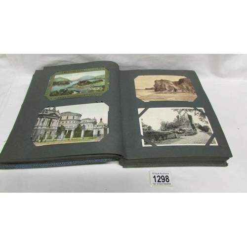 1298 - An album of in excess of 130 postcards, principally on Ireland