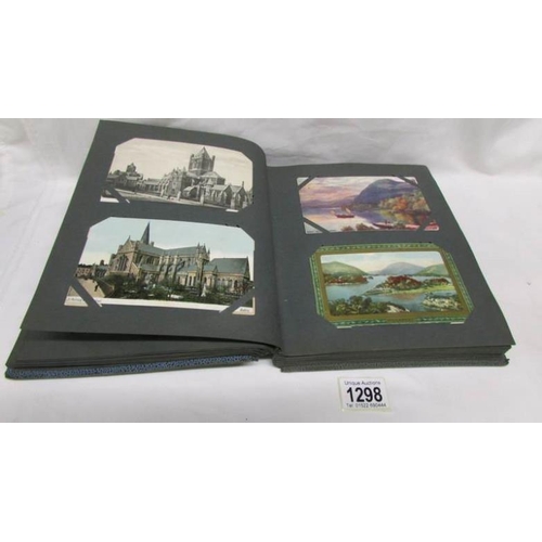 1298 - An album of in excess of 130 postcards, principally on Ireland