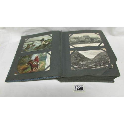 1298 - An album of in excess of 130 postcards, principally on Ireland