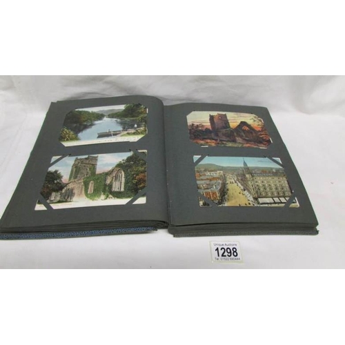 1298 - An album of in excess of 130 postcards, principally on Ireland