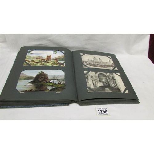 1298 - An album of in excess of 130 postcards, principally on Ireland