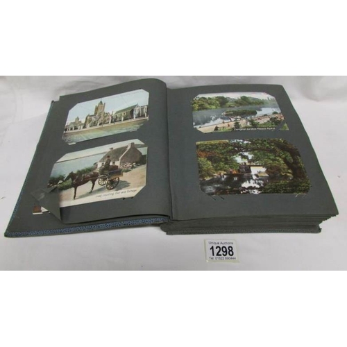 1298 - An album of in excess of 130 postcards, principally on Ireland