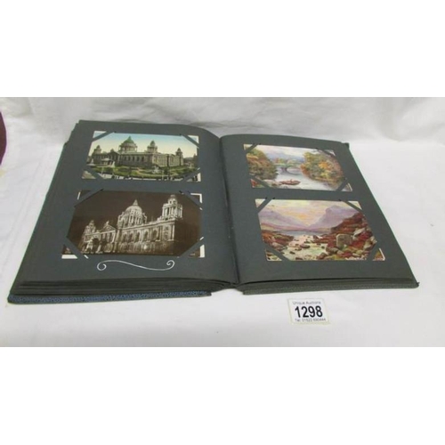 1298 - An album of in excess of 130 postcards, principally on Ireland