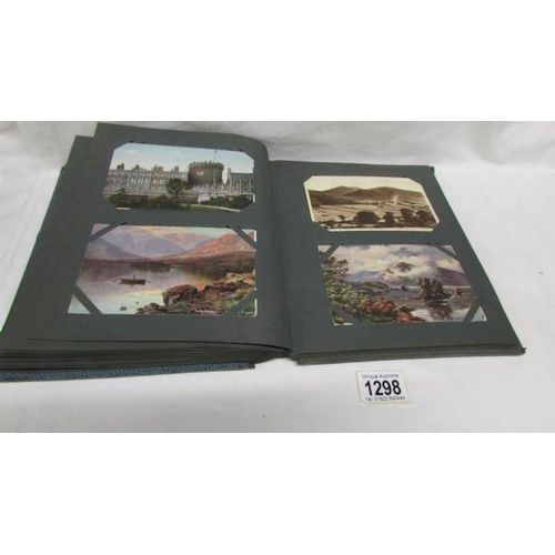 1298 - An album of in excess of 130 postcards, principally on Ireland