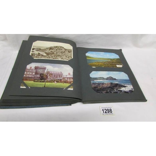 1298 - An album of in excess of 130 postcards, principally on Ireland