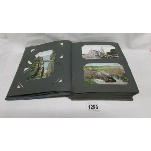 1298 - An album of in excess of 130 postcards, principally on Ireland