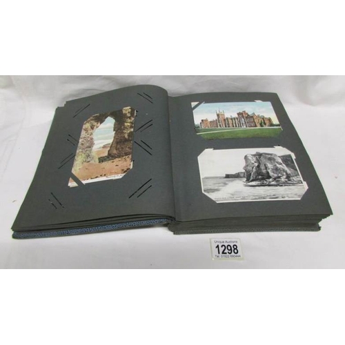 1298 - An album of in excess of 130 postcards, principally on Ireland