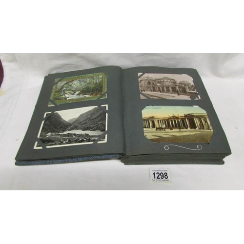 1298 - An album of in excess of 130 postcards, principally on Ireland