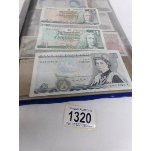 1320 - An album of British and foreign bank notes