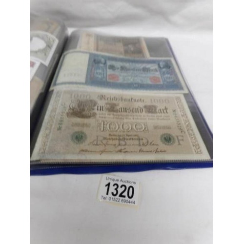 1320 - An album of British and foreign bank notes