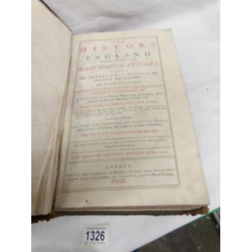 1326 - The History of England during the reigns of the Royal House of Stuart, 1730, bound and complete