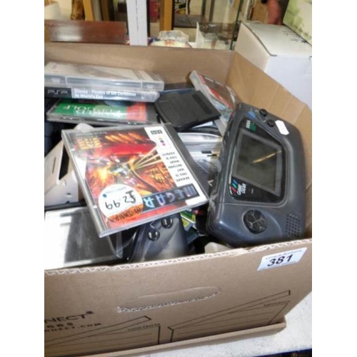 381 - A quantity of Gameboy and Gameboy advance consoles, accessories and games (not checked as to working... 