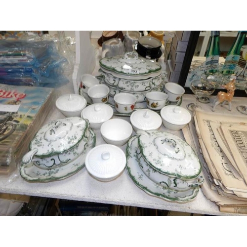 393 - A mixed lot including tureens, Wedgwood lidded bowls etc