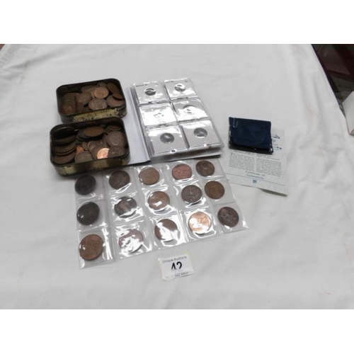 42 - A silver proof 1993 Turks and Cacos coronation crown and a mixed lot of pre-decimal UK coins includi... 