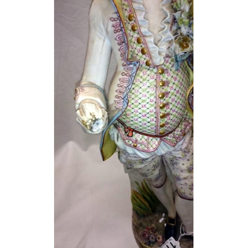 1148 - An early 19th century pair of Meissen figures (a/f but well worth restoring)