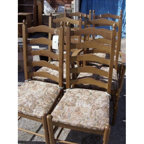 42 - A set of 6 chairs