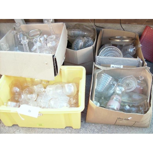 59 - 4 boxes of glassware