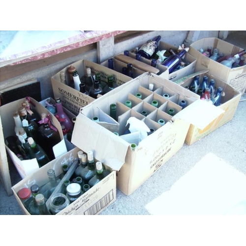 60 - 9 boxes of old bottles