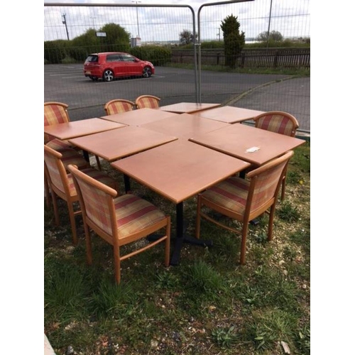 65 - 8 tables & 8 chairs