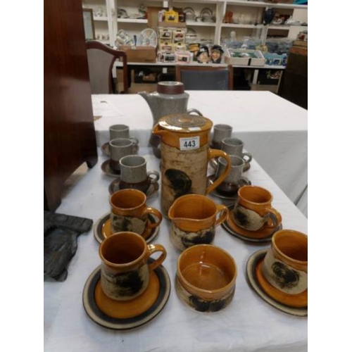 443 - 2 pottery coffee sets