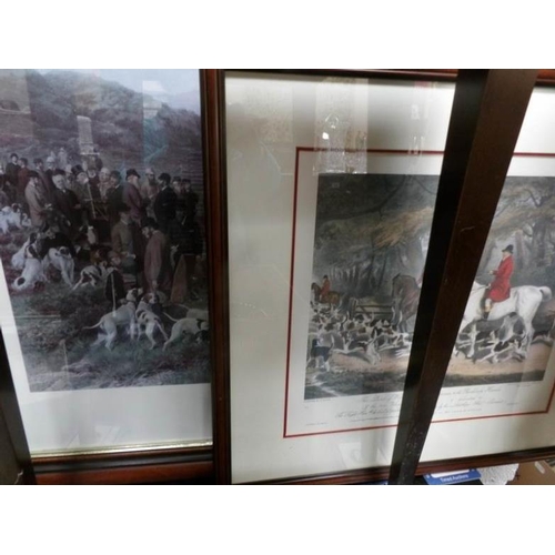 607 - 2 framed and glazed hunting prints