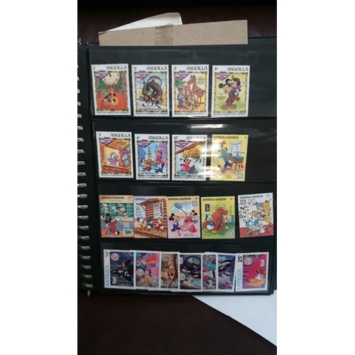 132 - A folder of Disney related stamps