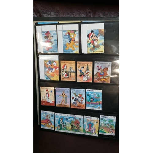 132 - A folder of Disney related stamps