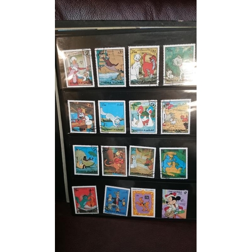 132 - A folder of Disney related stamps