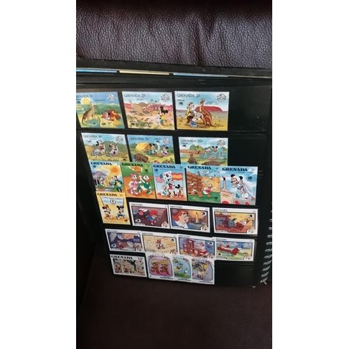 132 - A folder of Disney related stamps