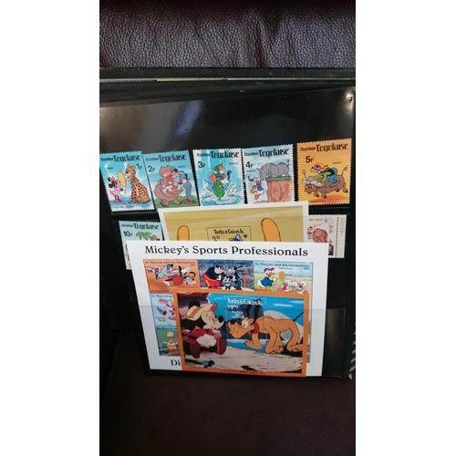 132 - A folder of Disney related stamps