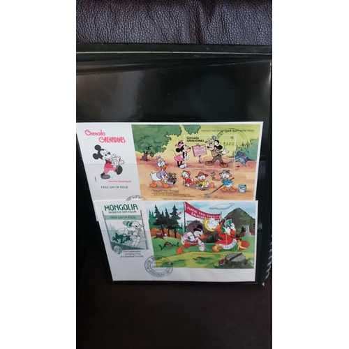 132 - A folder of Disney related stamps