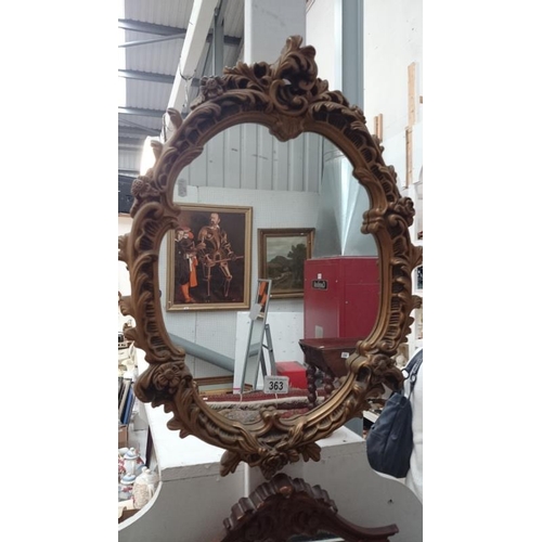 363 - 2 ornate framed mirrors