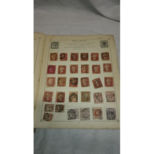 1104 - An album of stamps including Victorian penny reds, Australia Territories, Europe, USA etc