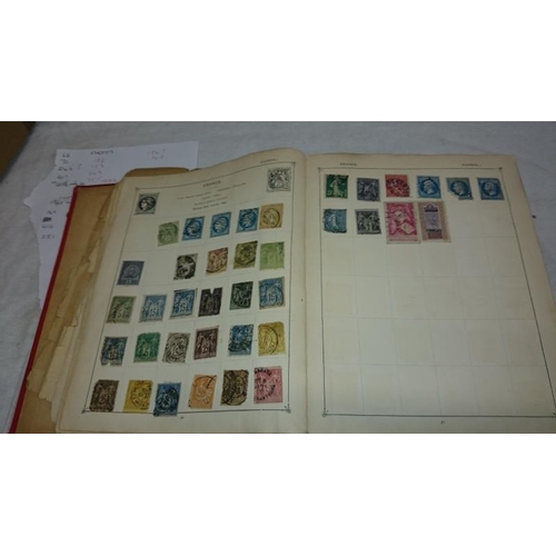 1104 - An album of stamps including Victorian penny reds, Australia Territories, Europe, USA etc