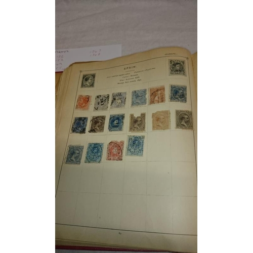 1104 - An album of stamps including Victorian penny reds, Australia Territories, Europe, USA etc