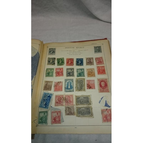 1104 - An album of stamps including Victorian penny reds, Australia Territories, Europe, USA etc