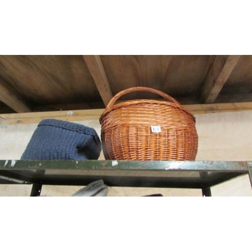 110 - A mixed lot of basket ware