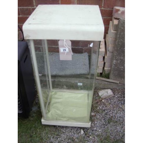 29 - A glass display cabinet a/f